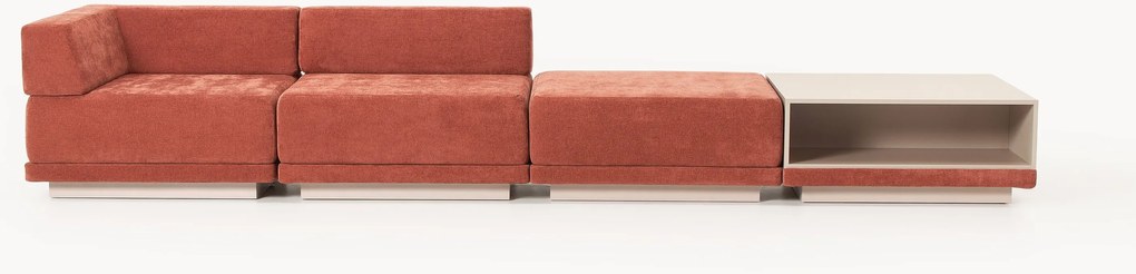 Modulárna pohovka's konferenčným stolíkom a podnožkou Colin (4-miestna)