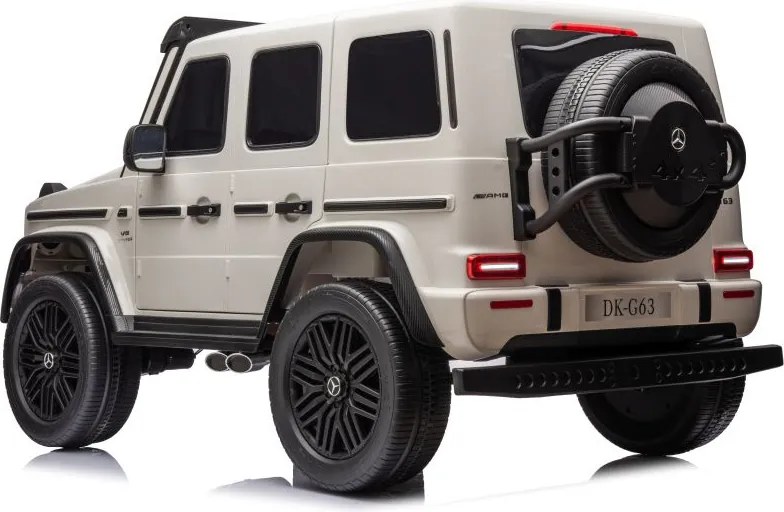 LEAN CARS Elektrické autíčko Mercedes G63 XXL biele 4x4 24V