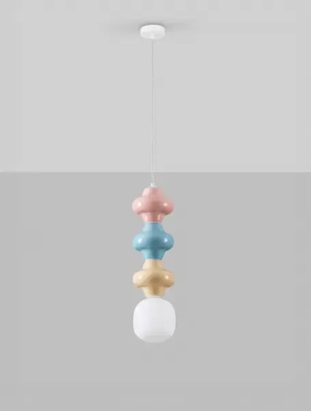 LED ružovo-modro-kremová moderné svietidlo Clio 3