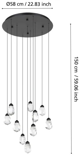 Eglo 390412 - LED Stmievateľný luster na lanku SINDICAT 10xLED/3W/230V 3000K