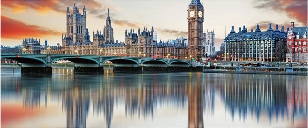 Obraz - Londýnske Houses of Parliament (120x50 cm)