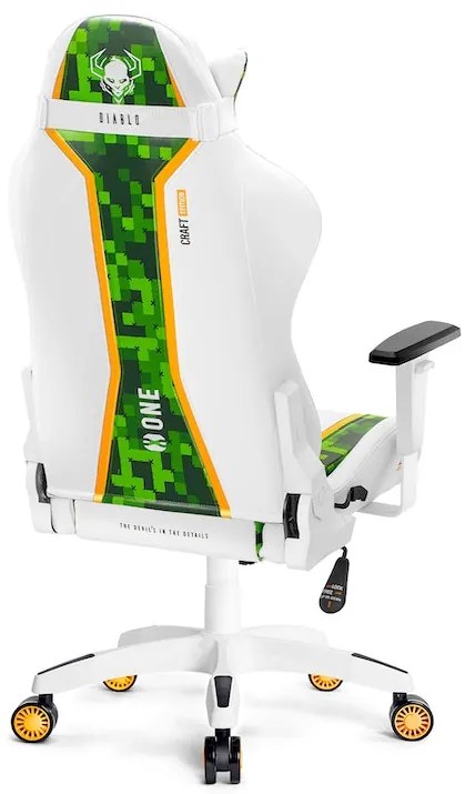 Herné kreslo Diablo X-One 2.0 Craft Normal Size: Bielo-zelené Diablochairs