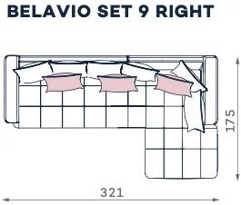 BEFAME Belavio Set 9 rohová sedačka pravá