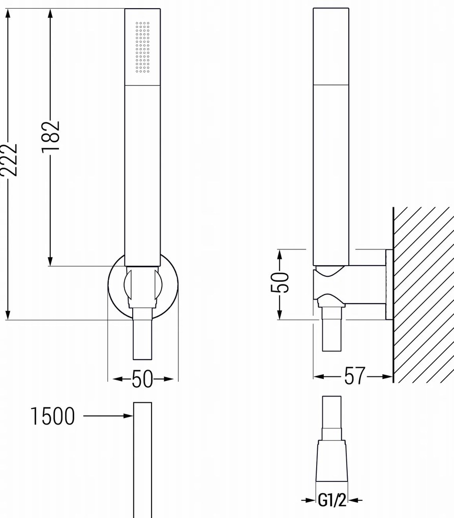 Mexen Diamond R70, vaňová batéria s bodovou sprchovou súpravou, chrómová, 7153R70-00