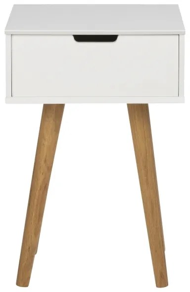 Nočný stolík CARLY dub/biela