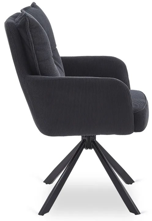 Otočná stolička MAGNUS čierna