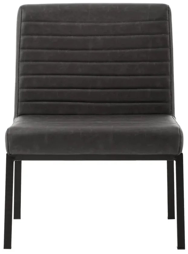 furniture-nabytek.cz - Čalouněná židle Wingston z umělé kůže a kovu, nosnost 250 kg, šedá