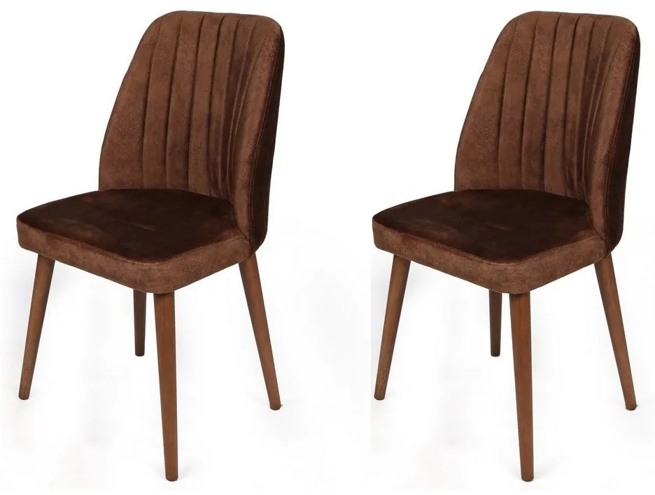 Súprava jedálenských stoličiek Alfa Brown and Walnut, 2 ks