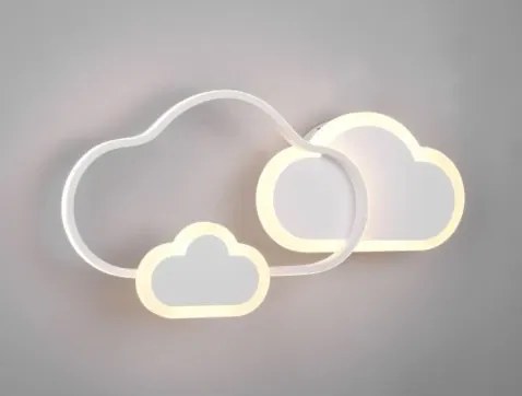 Stropné LED osvetlenie tvar mraky, biele%