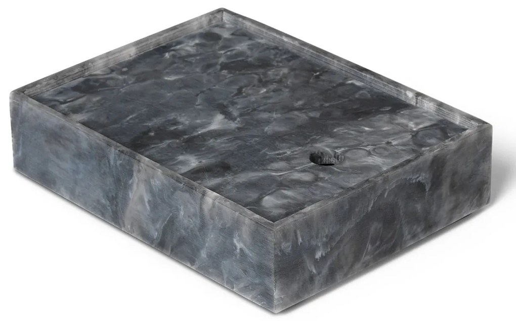Ferm Living Úložný box Mist Charcoal 15 × 20 cm