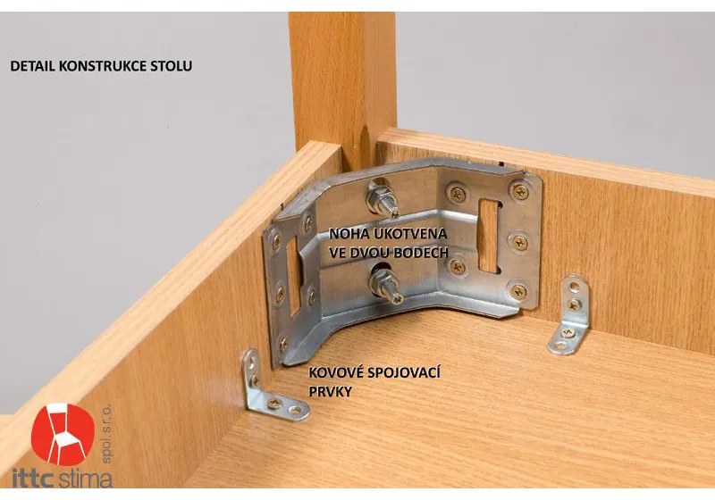 Stima Stôl CASA mia VARIANT Vyberte odtieň ->: Dub Sonoma, Vybetre odtieň podnože ->: Dub sonoma, Vyberte rozmer ->: 120 x 80 cm
