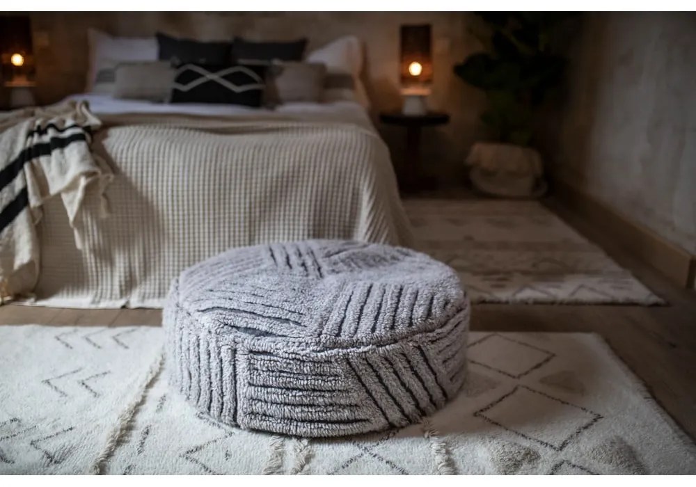 Krémový prateľný ručne tkaný vlnený koberec 140x200 cm Lakota Day – Lorena Canals