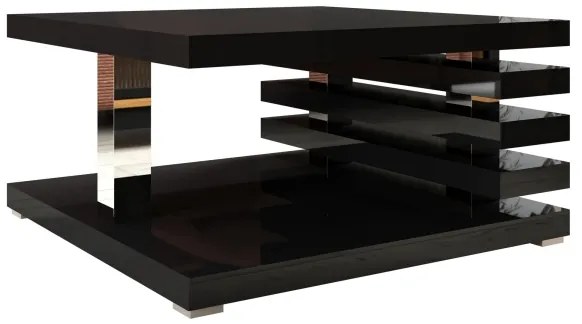 Konferenčný stolík KYOTO 31x60 cm lesklá čierna