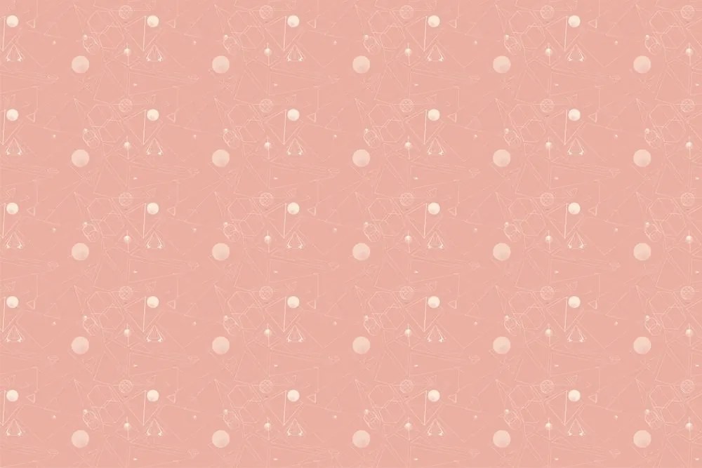 Samolepiaca tapeta ružové geometrické vzory - 75x1000 cm