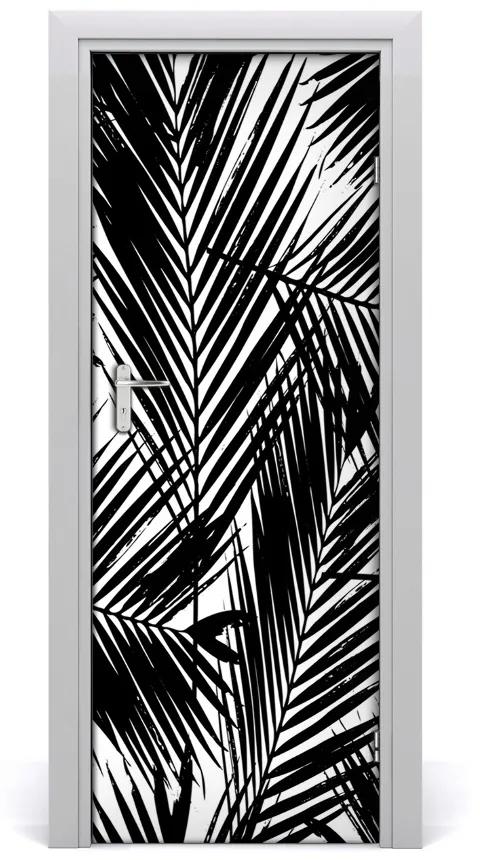 Samolepiace fototapety na dvere listy palmy 95x205 cm