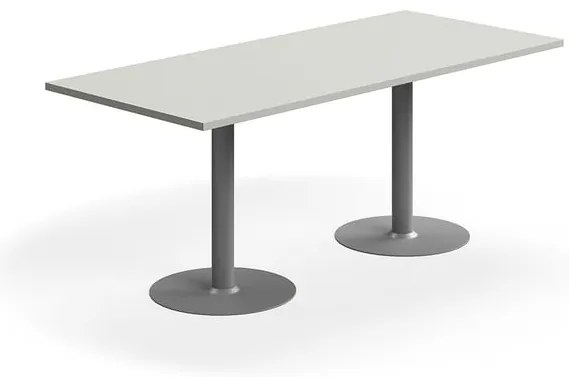 Stôl VERTICUS, 1800x800x720 mm, svetlošedá/strieborná