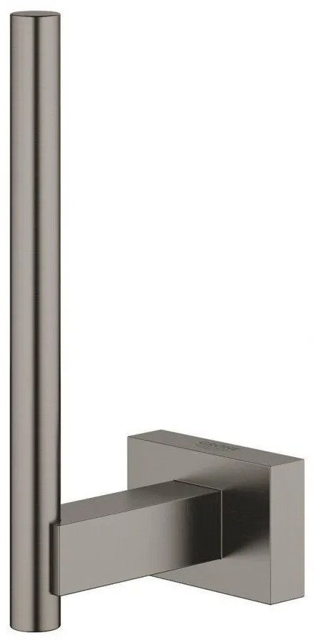 GROHE Essentials Cube držiak náhradného toaletného papiera, kartáčovaný tmavý grafit, 40623AL1