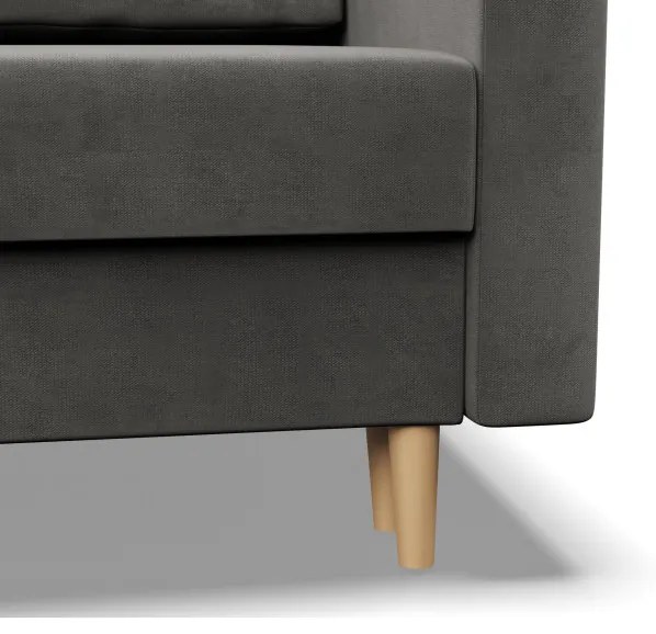 Rohová rozkladacia sedačka BLANK Elegant svetlosivá