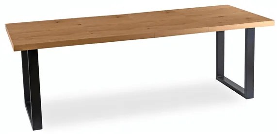 Stôl SANDRO 130–230 cm Dub Zlatý / Čierna