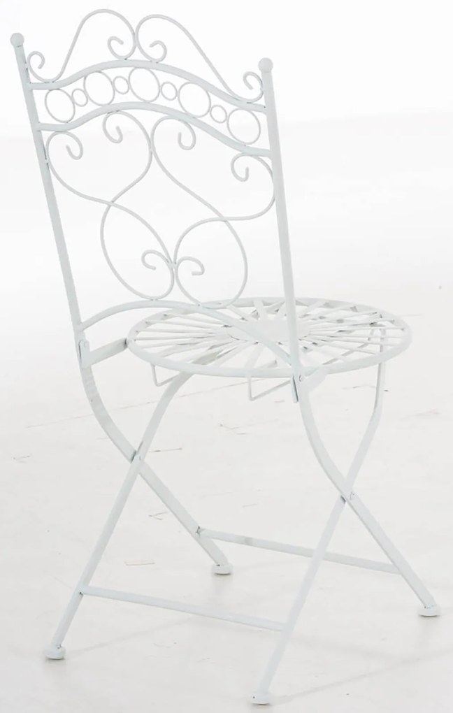 Súprava kovových stoličiek a stola Indra (SET 2+1) - Biela