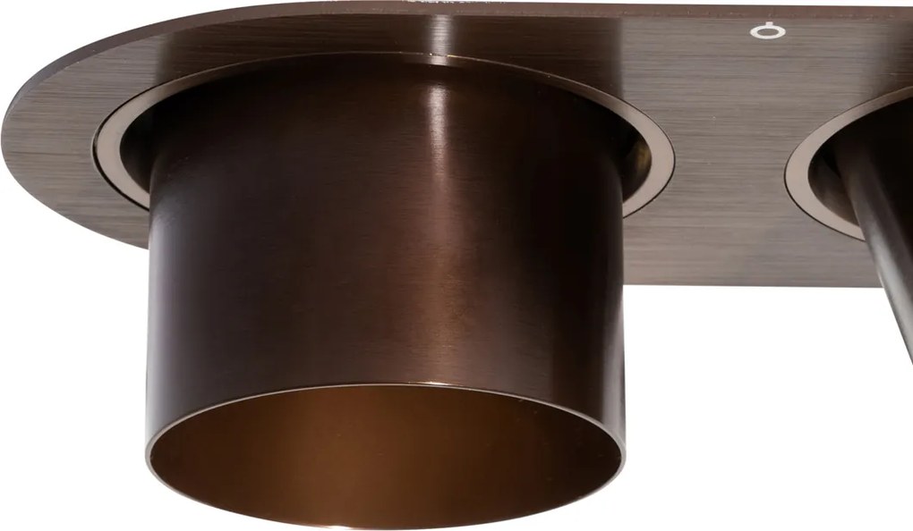 Sada 6 zapustených bodových svetiel tmavý bronz GU10 70 mm naklápacie 2-svetelné - Installa