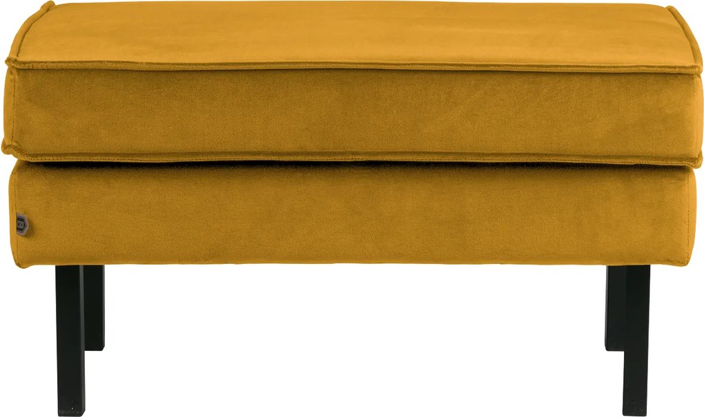BePureHome Rodeo zamatový ottoman - Okrová