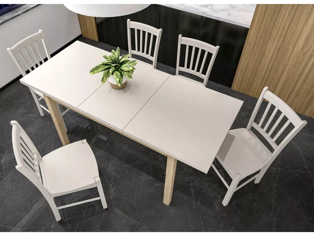 Rozkládací jídelní stůl Adam 120/160 cm kašmír/dub cremona torro