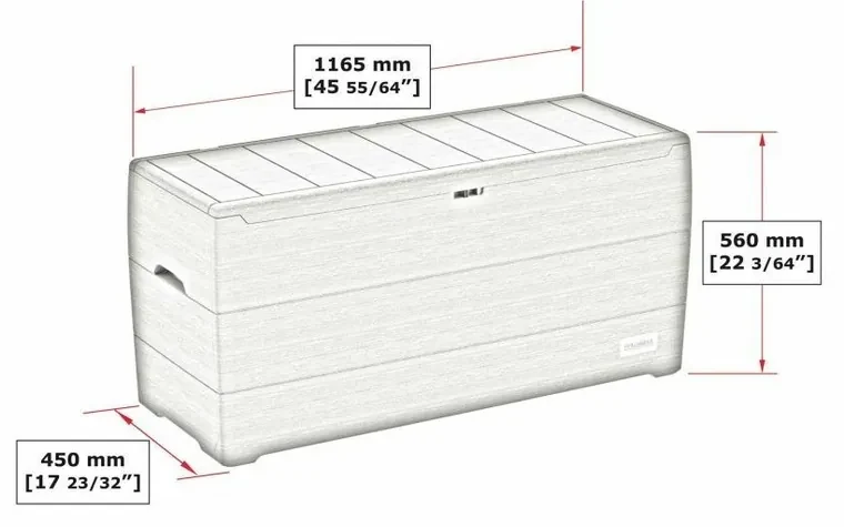 DURAMAX Durabox 270 l Plastový záhradný úložný box 117 x 45 x 56 cm - antracit 86600