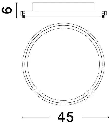 LED stropné svietidlo Willow R 45 čierne