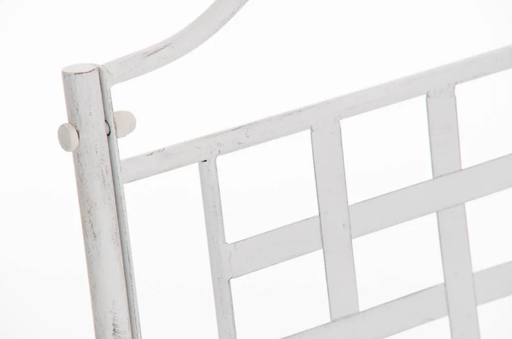 Kovová stolička Lotta s područkami - Biela antik