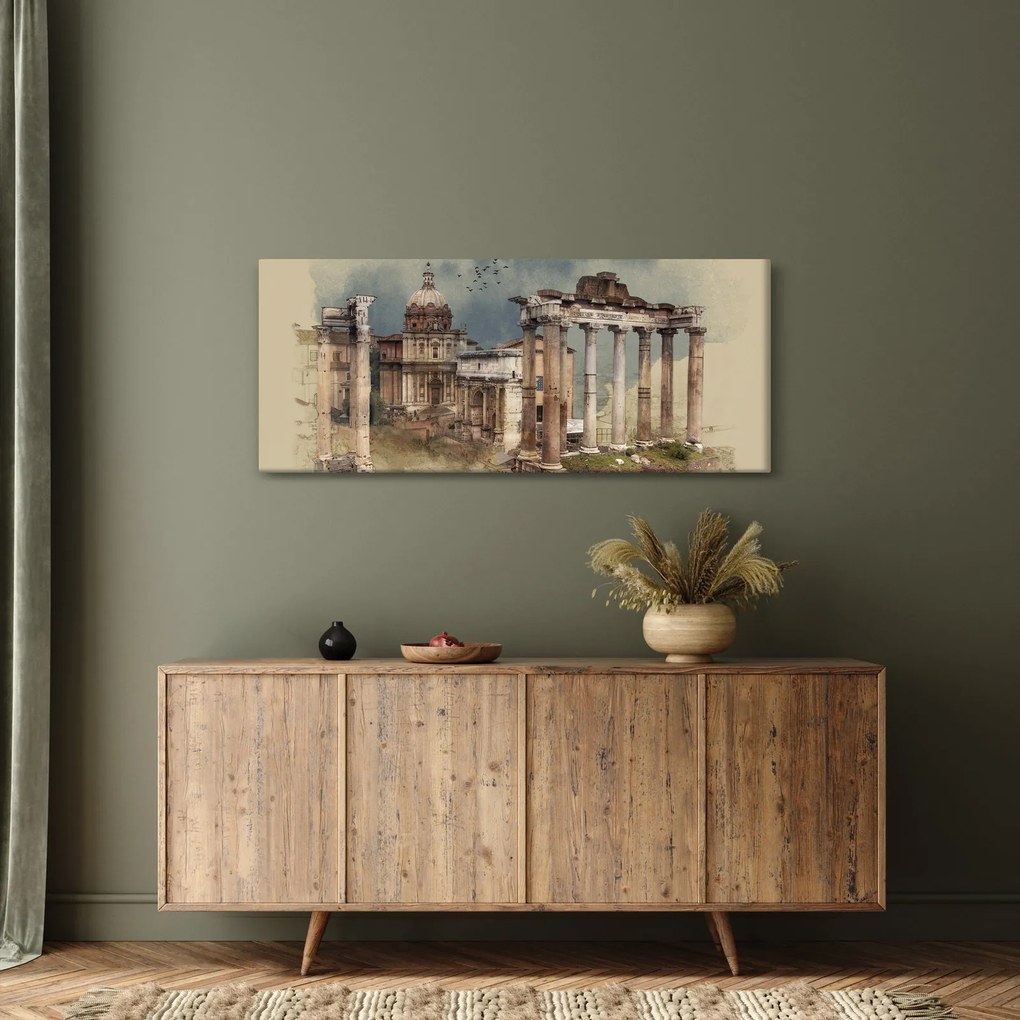 Obraz - Forum Romanum, Rím, Taliansko (120x50 cm)