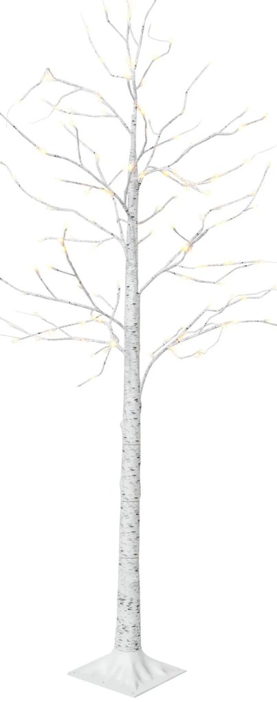 Tutumi Tutumi, LED vianočný stromček Breza 180cm CD007-96, biela, CHR-00107
