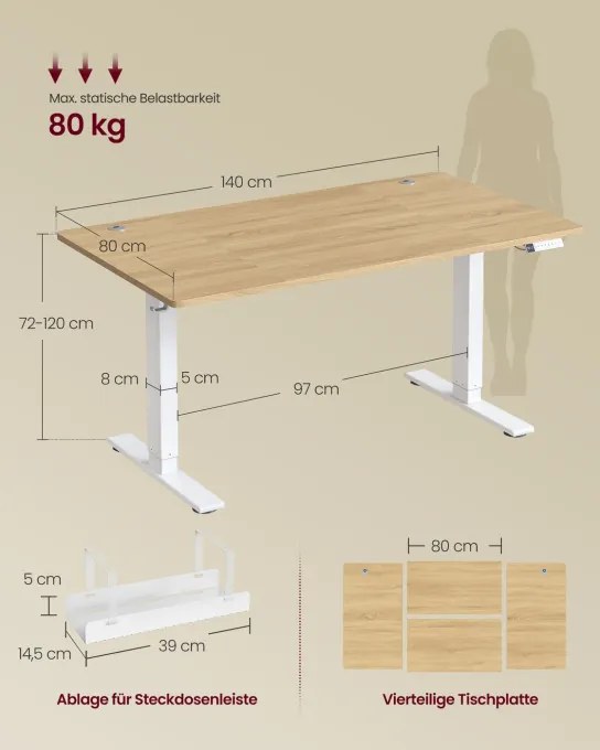 Elektrický pracovný stôl LSD144YA02
