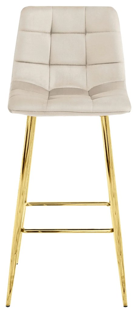 Barová stolička ARCETO - béžový zamat / ZLATÉ nohy x 3 9401 71 00 00