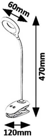 Rabalux 6448 - LED Stmievateľná lampa na klip HARRIS LED/4W