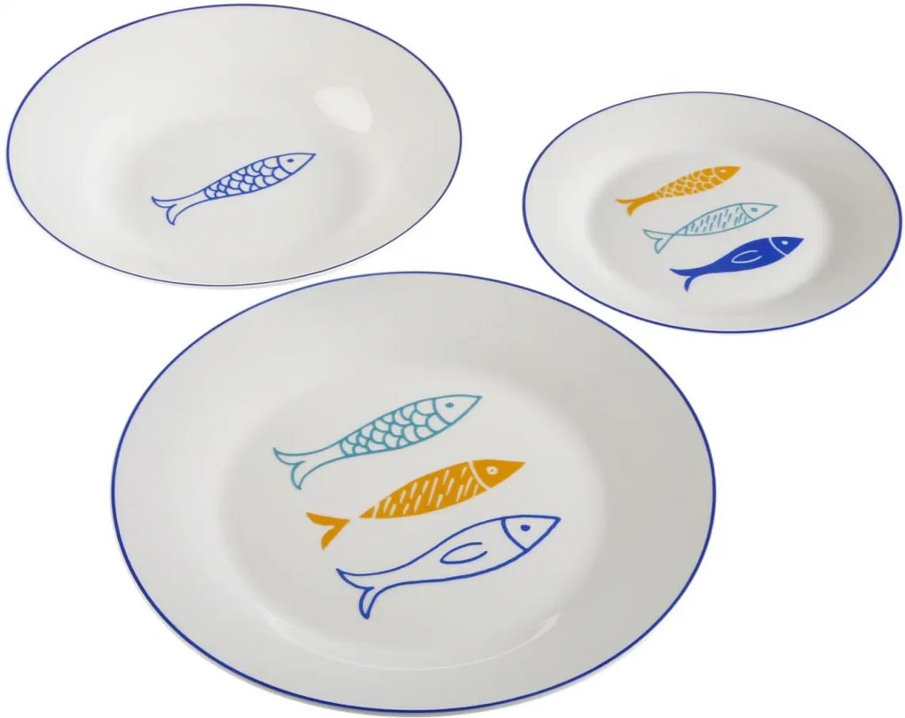 3 dielny set tanierov, Versa Blue Bay Versa Home 21150082