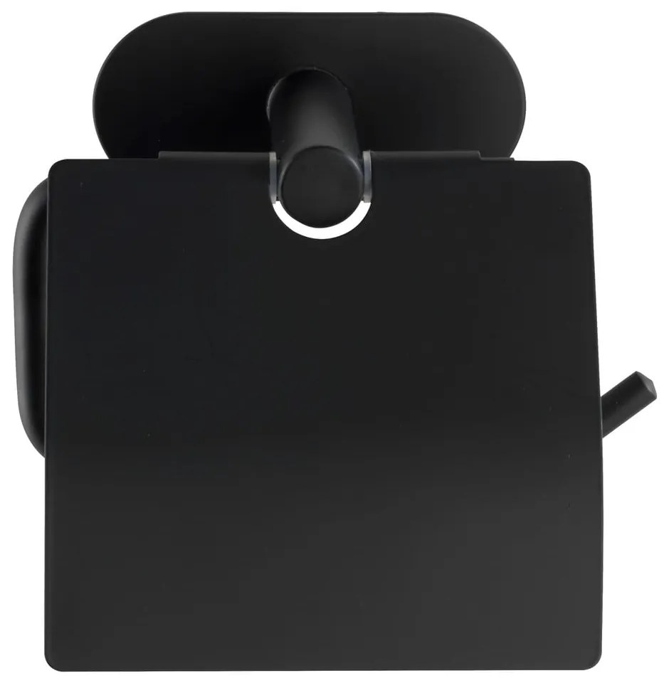 Čierny nástenný držiak na toaletný papier Wenko Orea