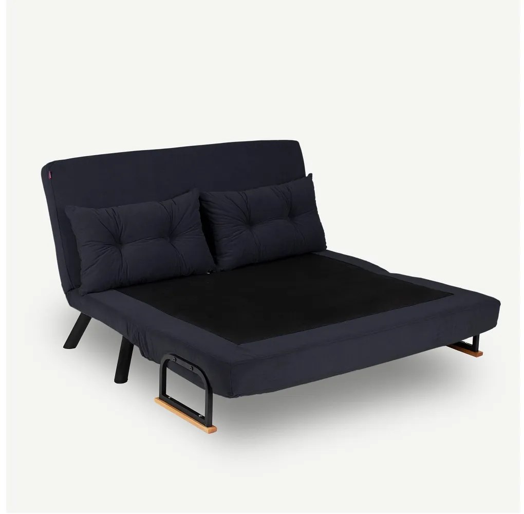Dizajnová rozkladacia sedačka Hilarius 133 cm čierna