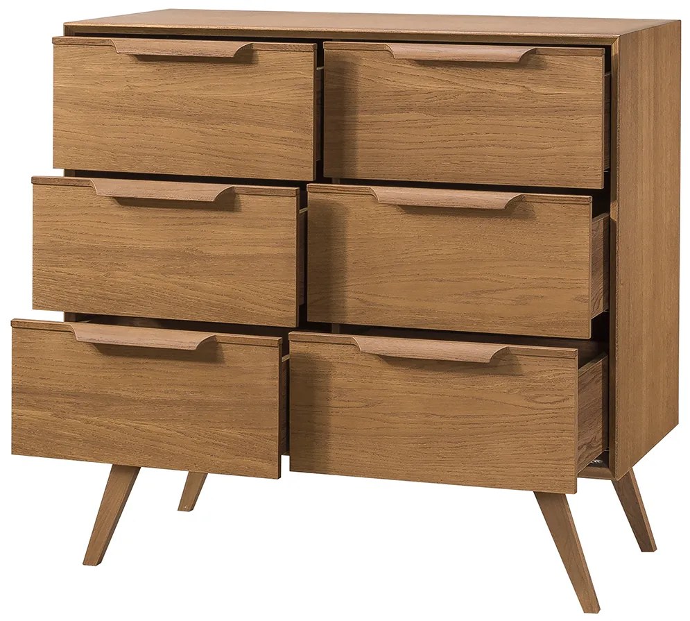 Komoda Leo 13 II 105 cm dub rustikálny karamelový