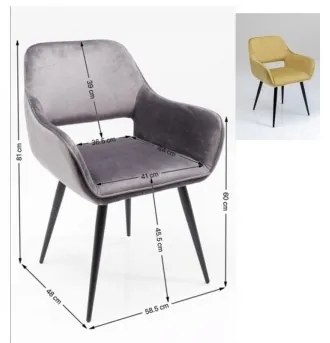 Stolička s operkou San Francisco svetlo 82 × 58,5 × 61 cm KARE DESIGN