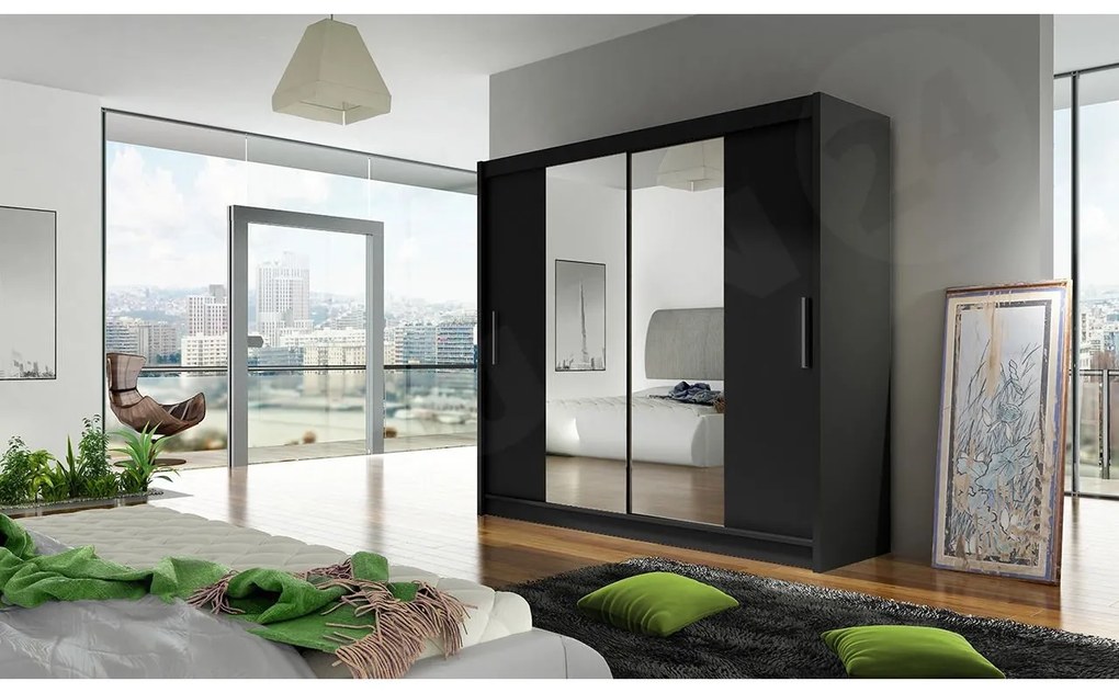 Skriňa London II, Farby: biela, Osvetlenie: osvetlenie LED RGB - farebné