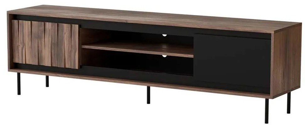 TV stolík Stuga, orech / čierna