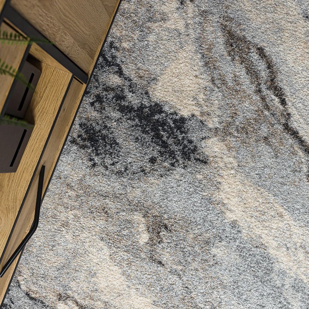 Dywany Łuszczów, Kusový koberec Fusion 9613 l. grey/dark grey, 200x290, šedá, kancelária