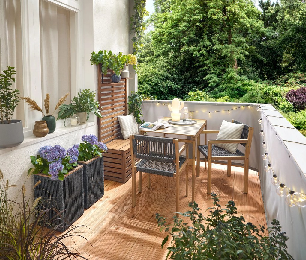 Balkónová clona a ochrana proti vetru, sivá