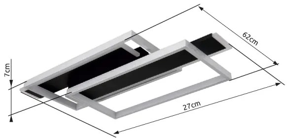 Globo 67187-40 - LED Stropné svietidlo FINNLEY LED/40W/230V 62x27 cm