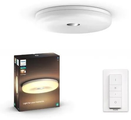 PHILIPS HUE Stropné kúpeľňové LED osvetlenie HUE STRUANA s vypínačom, 22W, teplá biela-studená biela, biele, IP4