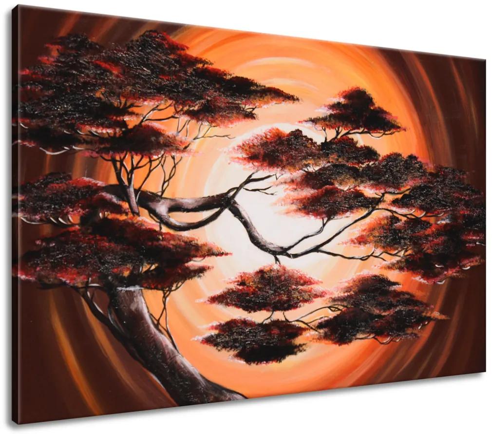 Gario Ručne maľovaný obraz Strom pri západe slnka Rozmery: 100 x 70 cm