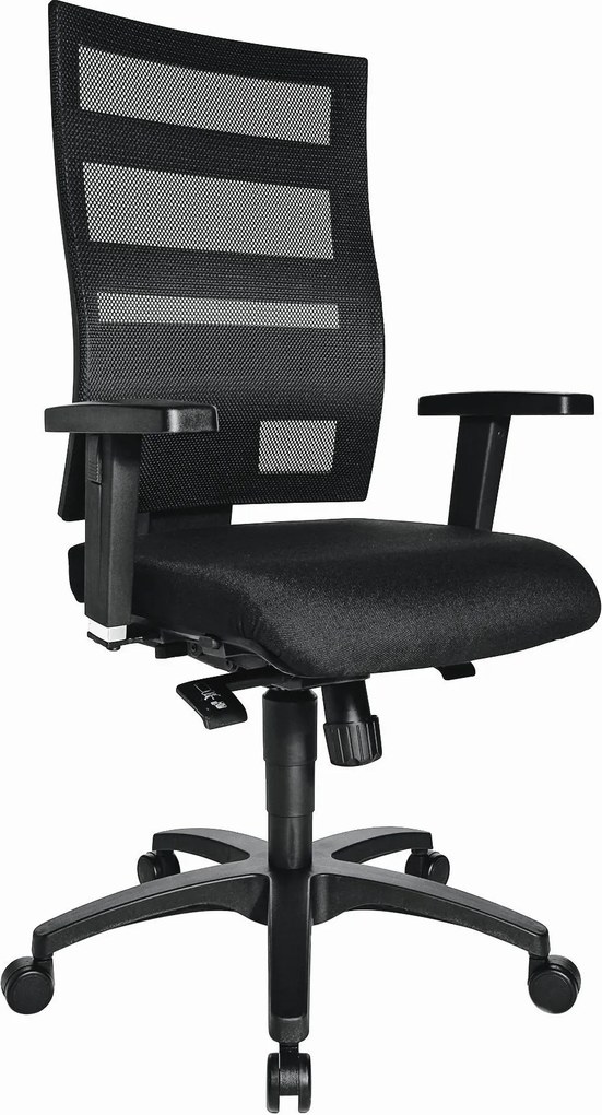 XXXLutz OTOČNÁ STOLIČKA, sieťovina, mikrovlákno, čierna Topstar - Online Only kancelárie - 001319000501
