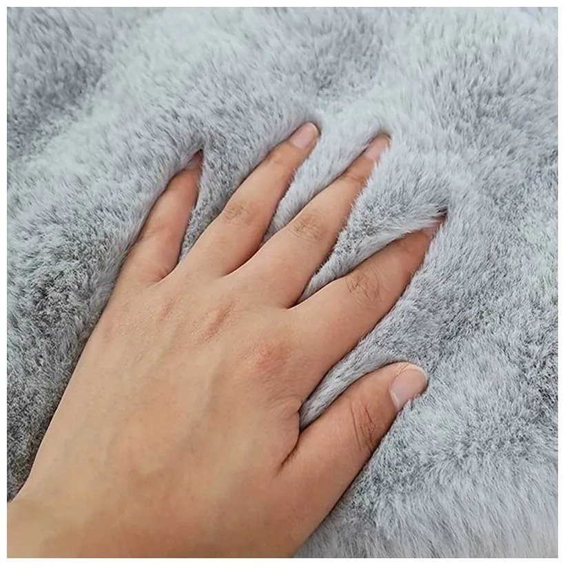 Svetlosivý umývateľný okrúhly koberec ø 100 cm Bubble Grey – Mila Home