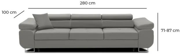 Trojmiestna rozkladacia sedačka RIGATTO béžová